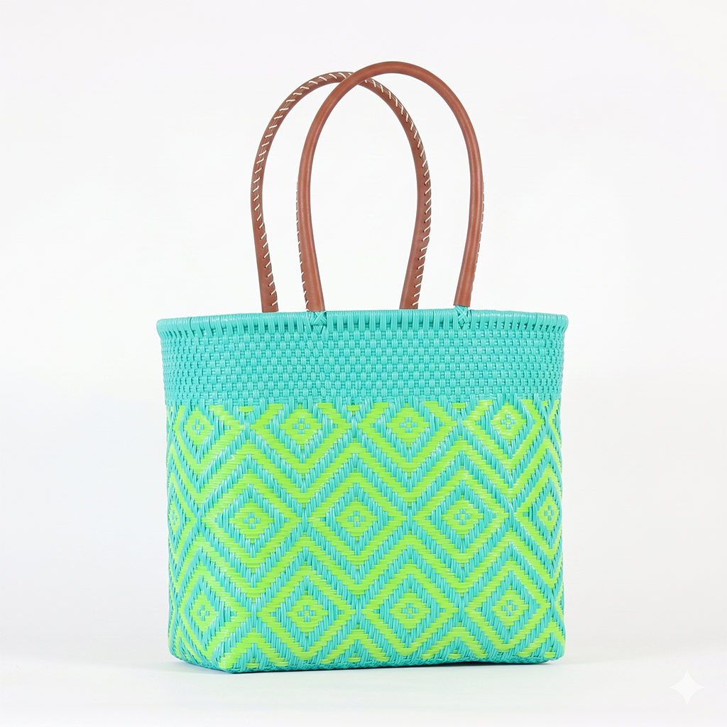 GM-Holbox-Envarrillado: Verde Pistache- Dibujo: Amarillo Neon