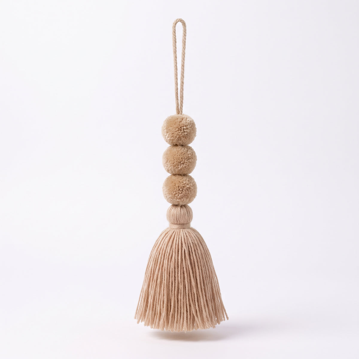 Natural Beige Pompom